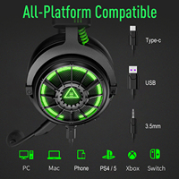 EKSA przewodowy zestaw słuchawkowy Gamer 7.1 Surround słuchawki gamingowe na PC/Xbox/PS4 z mikrofonem ENC Call słuchawki z redukcją szumów E5000 Pro 5